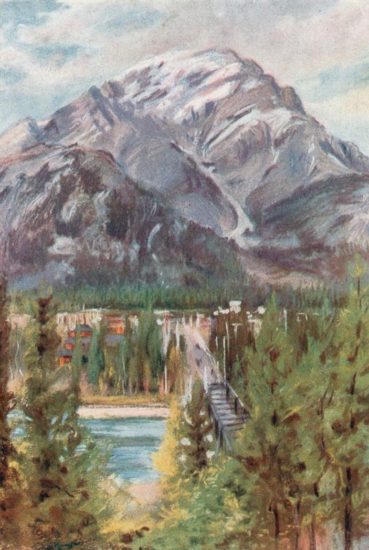 Montaña Cascade, Banff de Harold Copping