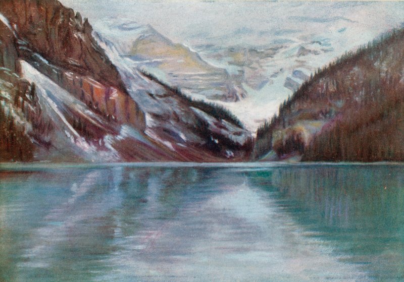 Lago Louise, el lago en las nubes de Harold Copping