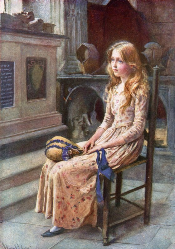 La Pequeña Nell en la Vieja Iglesia de Harold Copping