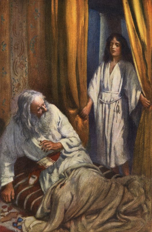 Samuel y Elí (litografía en color) de Harold Copping