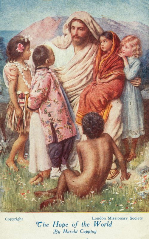 La esperanza del mundo (litografía en color) de Harold Copping
