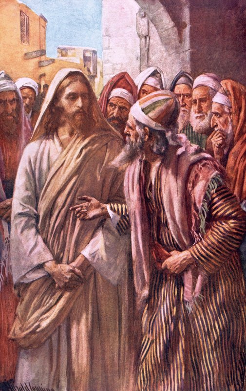 La cuestión de los saduceos de Harold Copping