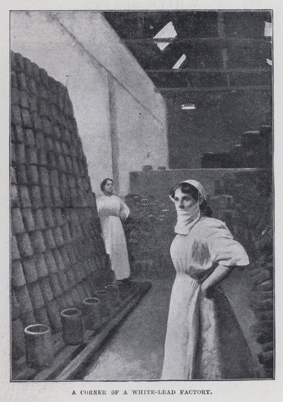 Un rincón de una fábrica de plomo blanco de Harold Hume Piffard
