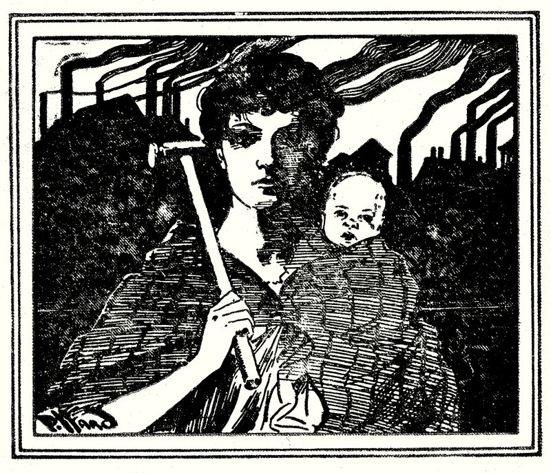 Ilustración de portada para Los Esclavos Blancos de Inglaterra de Harold Hume Piffard