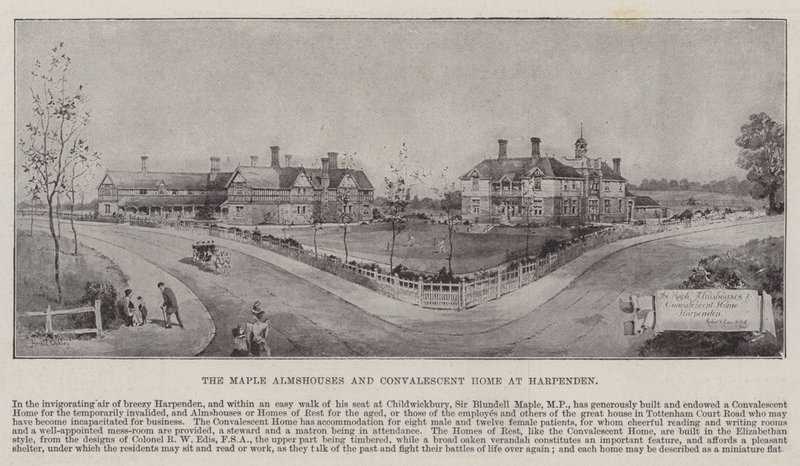 Las Casas de Beneficencia y Hogar de Convalecencia Maple en Harpenden de Harold Oakley