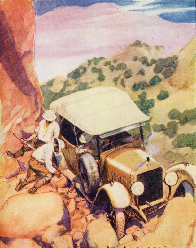 Dificultades de la conducción en los trópicos (litografía en color) de Harold Robert Millar