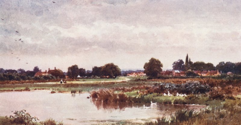 Dunsfold, cerca de Cranleigh (litografía en color) de Harold Sutton Palmer