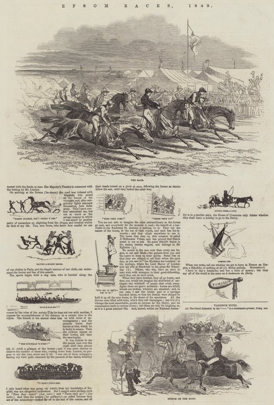Carreras de Epsom, 1849 de Harrison William Weir