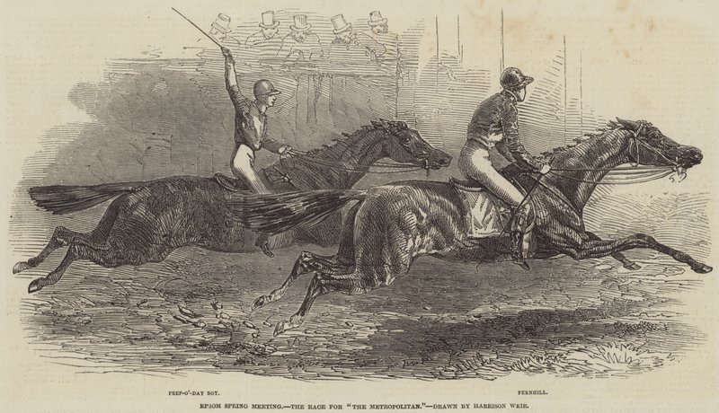 Reunión de primavera en Epsom, la carrera por The Metropolitan de Harrison William Weir