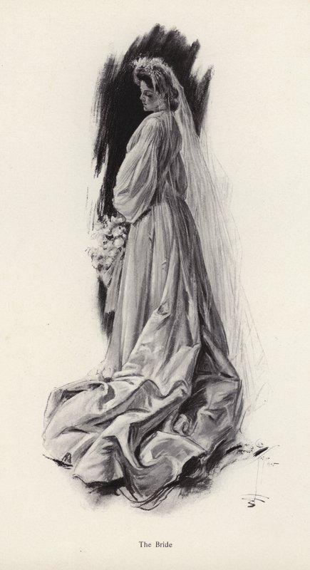 Retrato de una novia de Harrison Fisher