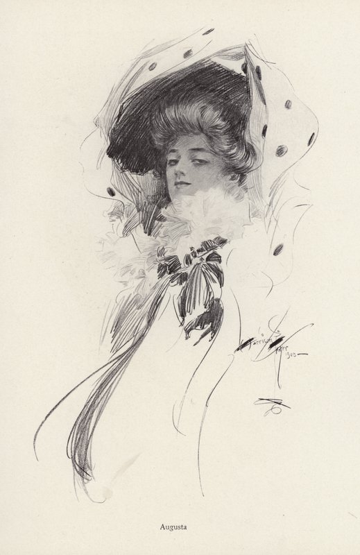 Retrato de una mujer llamada Augusta de Harrison Fisher