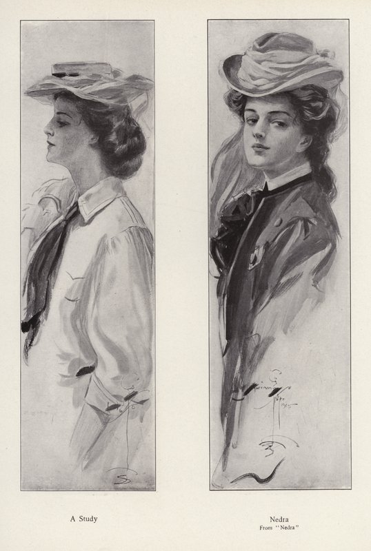 El personaje Nedra de la novela Nedra, de George Barr McCutcheon de Harrison Fisher