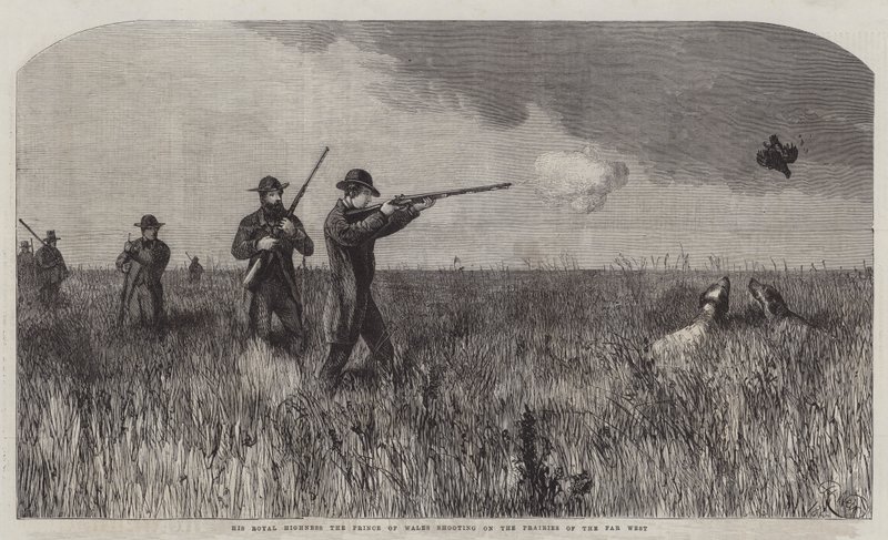 Su Alteza Real el Príncipe de Gales cazando en las Praderas del Lejano Oeste de Harrison William Weir