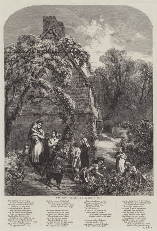 La guirnalda de mayo de Harrison William Weir