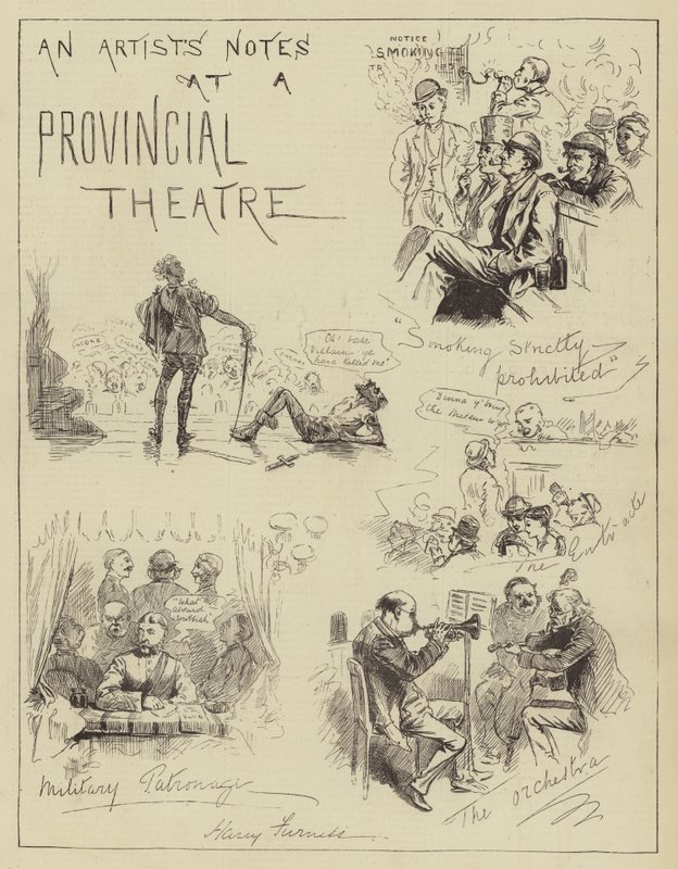 Notas de un artista en un teatro provincial de Harry Furniss