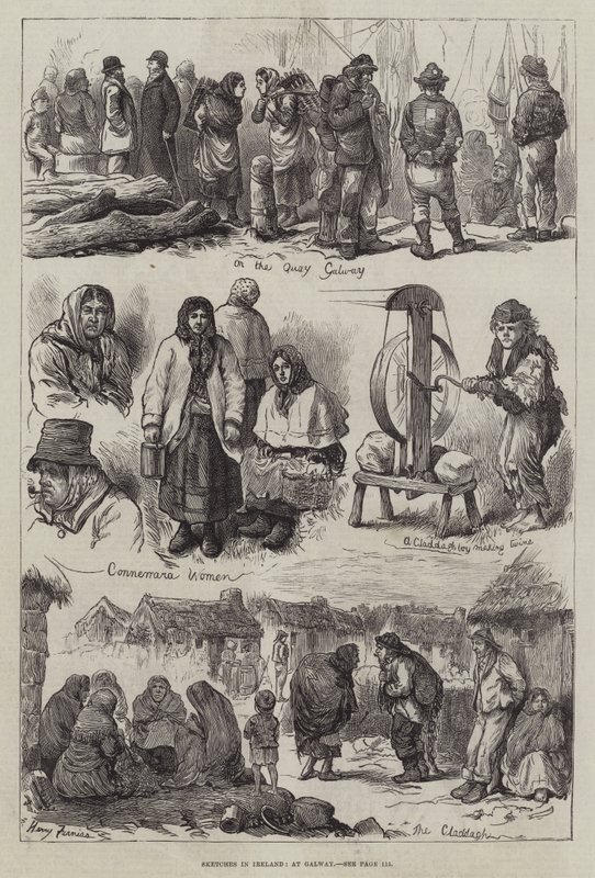 Bocetos en Irlanda, en Galway de Harry Furniss