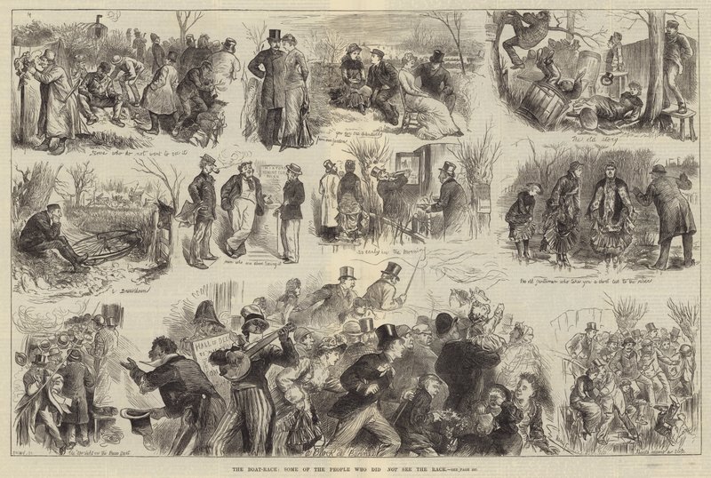 La Carrera de Botes, algunas de las Personas que no vieron la Carrera de Harry Furniss