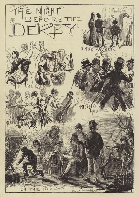 La noche antes del Derby de Harry Furniss