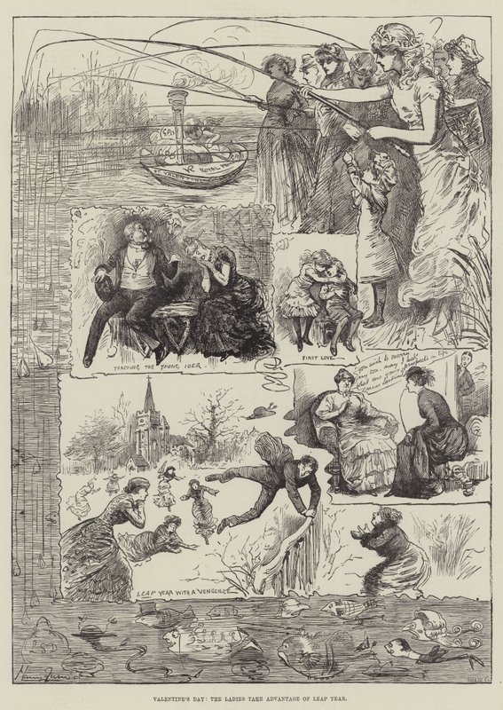 Día de San Valentín, las damas aprovechan el año bisiesto de Harry Furniss