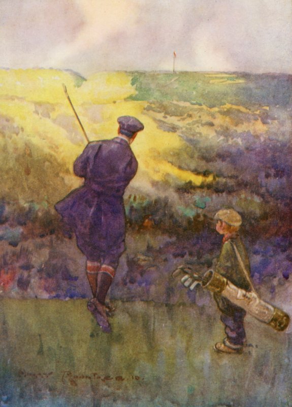 Campos de golf: Deal, jugando en el "Sandy Parlour" (litografía en color) de Harry (1878 1950) Rountree