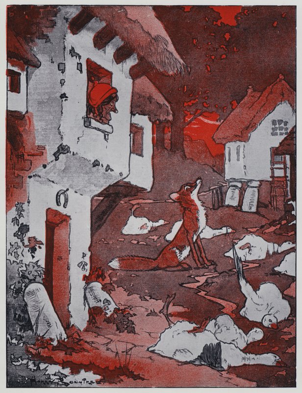 Excursión de Sly Reynard (litografía en color) de Harry Rountree