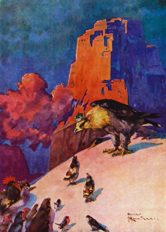 Los huevos robados de la perdiz (litografía en color) de Harry Rountree