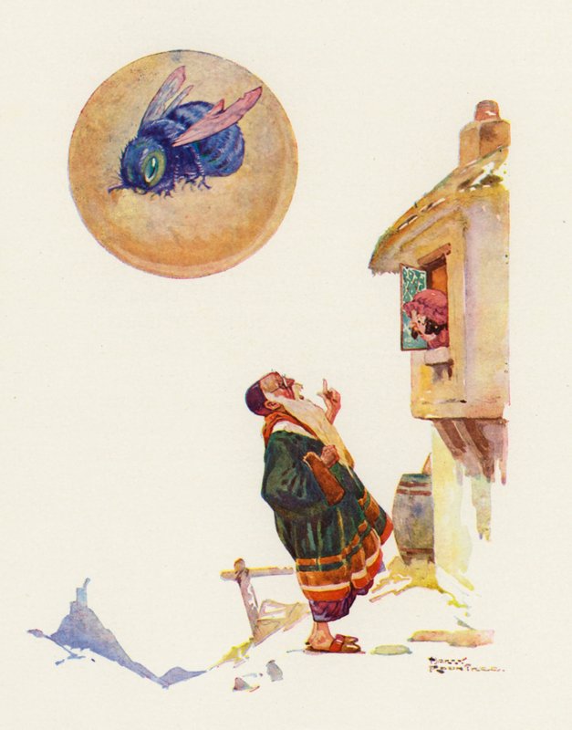 El Dragón en la Luna (litografía en color) de Harry Rountree