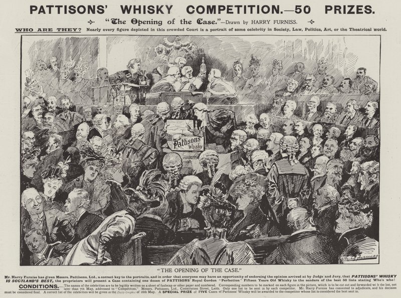 Anuncio, Whisky de Pattisons de Harry (after) Furniss