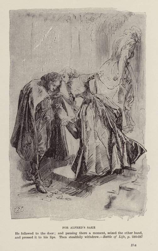 Libros de Navidad de Charles Dickens: La batalla de la vida (lito) de Harry (after) Furniss