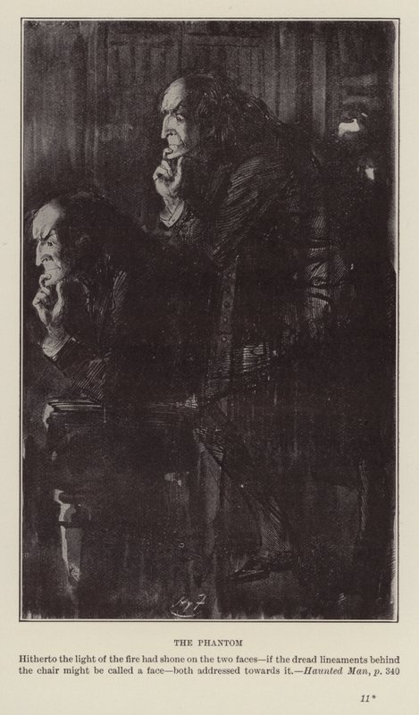 Libros de Navidad de Charles Dickens: Haunted Man (litho) de Harry (after) Furniss