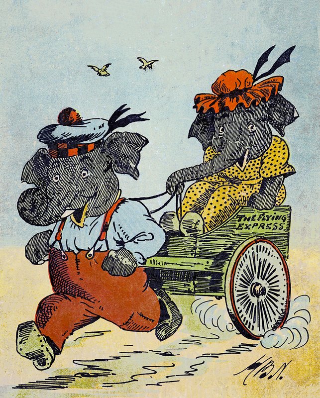 Ilustración para los Cuentos Alegres de Jumbo de Harry B Neilson