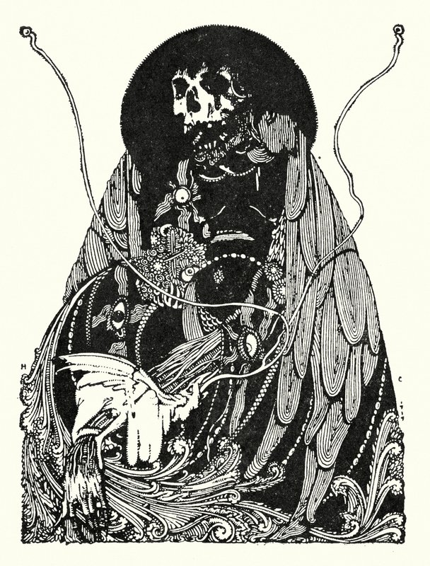 Edgar Allan Poe: Pieza final (litografía) de Harry Clarke