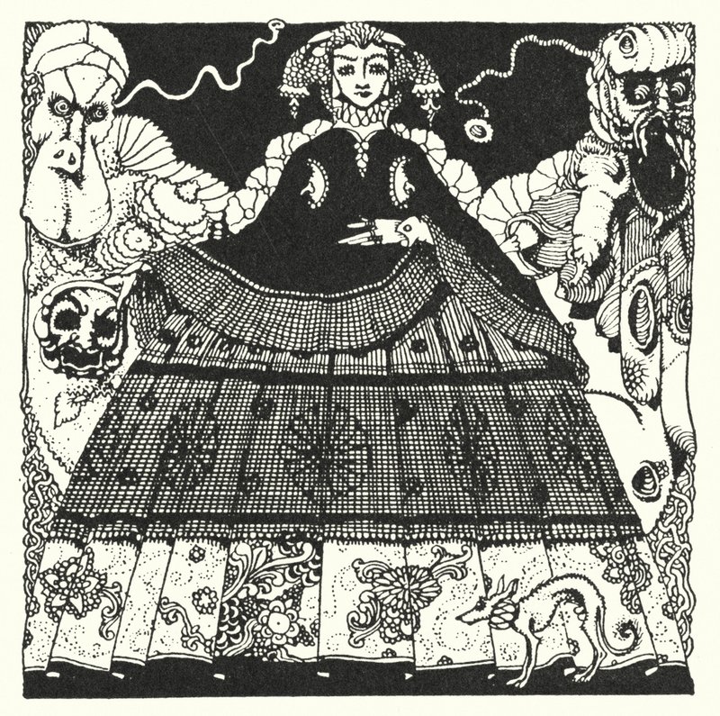 Edgar Allan Poe: Morella (litografía) de Harry Clarke