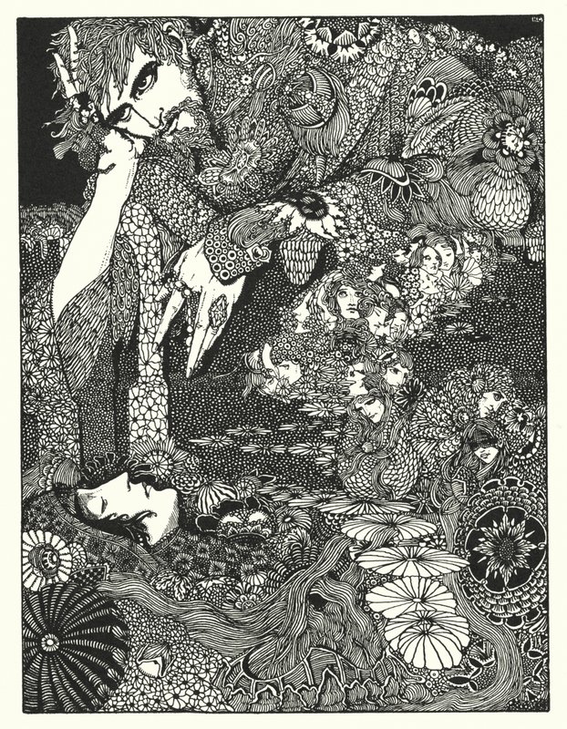 Edgar Allan Poe: Morella (litografía) de Harry Clarke