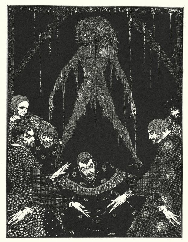 Edgar Allan Poe: El gato negro (litografía) de Harry Clarke