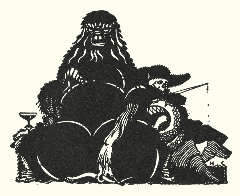 Edgar Allan Poe: El gato negro (litografía) de Harry Clarke