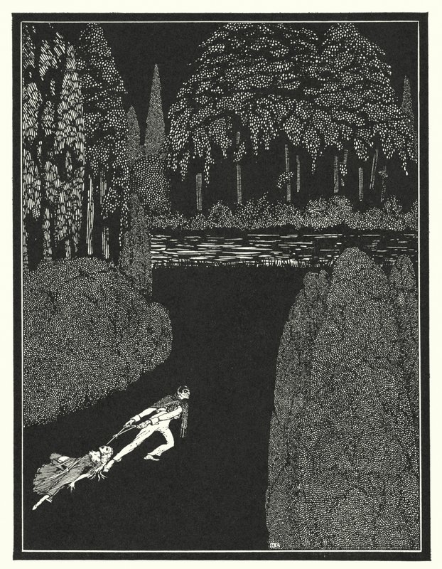 Edgar Allan Poe: El misterio de Marie Roget (litografía) de Harry Clarke