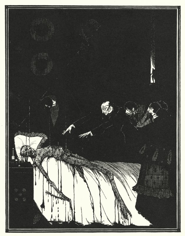 Edgar Allan Poe: La caja oblonga (litografía) de Harry Clarke