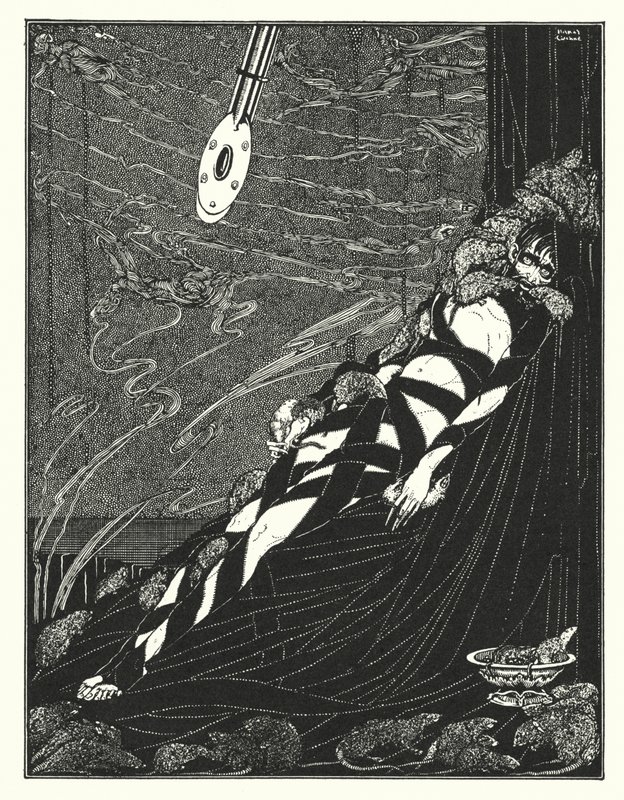 Edgar Allan Poe: El pozo y el péndulo (litografía) de Harry Clarke