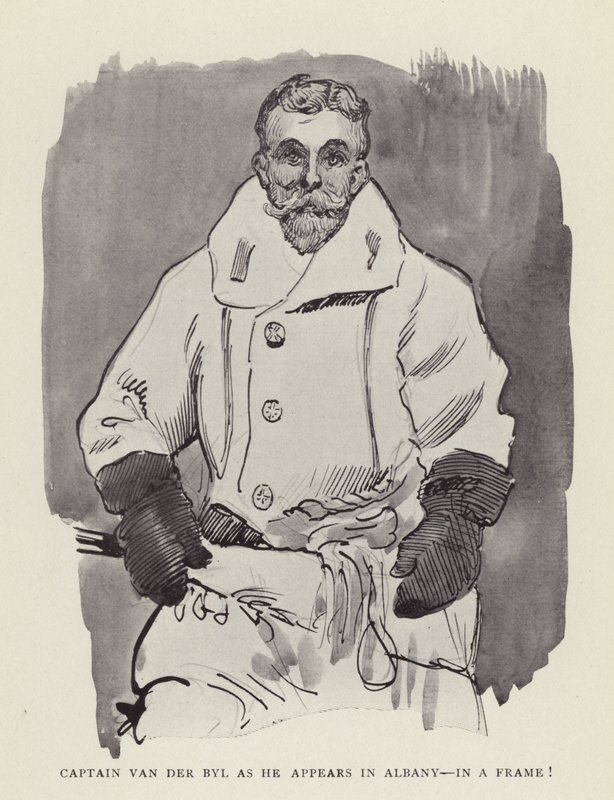 Capitán Van der Byl como aparece en Albany, ¡en un marco! de Harry Furniss