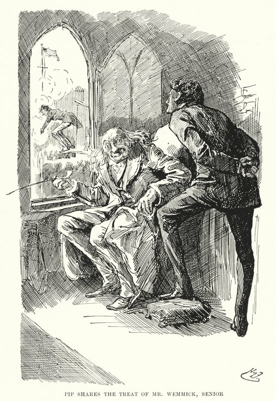Ilustración de Grandes esperanzas de Charles Dickens de Harry Furniss