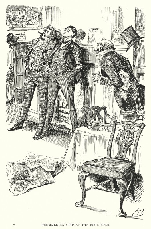 Ilustración para Grandes Esperanzas de Charles Dickens de Harry Furniss