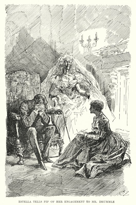 Ilustración para Grandes Esperanzas de Charles Dickens de Harry Furniss