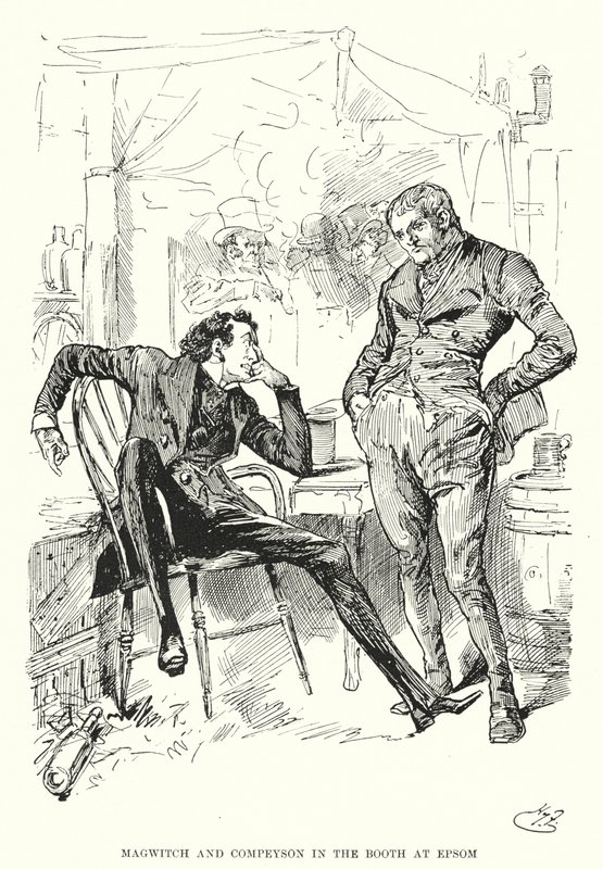 Ilustración para Grandes Esperanzas de Charles Dickens de Harry Furniss
