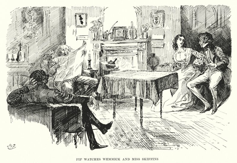 Ilustración para Grandes esperanzas de Charles Dickens de Harry Furniss