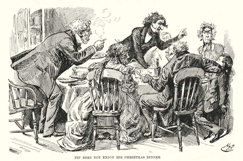 Ilustración para Grandes esperanzas de Charles Dickens de Harry Furniss
