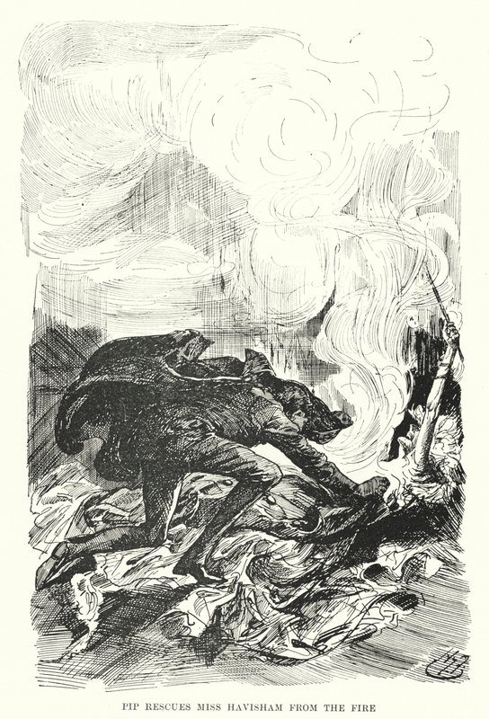 Ilustración para Grandes esperanzas de Charles Dickens de Harry Furniss