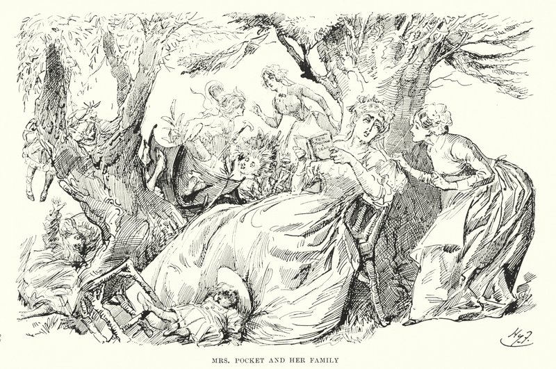 Ilustración para Grandes esperanzas de Charles Dickens de Harry Furniss