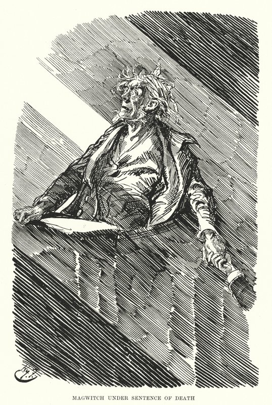 Ilustración para Grandes Esperanzas de Charles Dickens de Harry Furniss