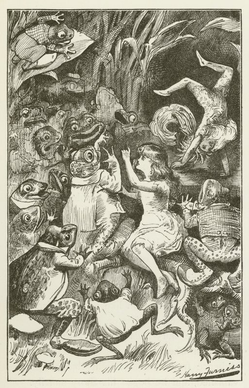 Ilustración para Sylvie y Bruno de Lewis Carroll de Harry Furniss